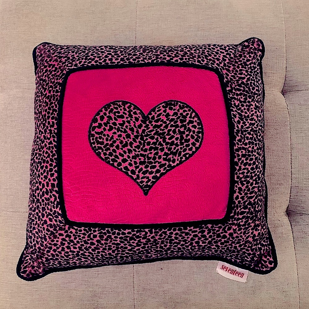 Vintage Seventeen Magazine Accent Pillow